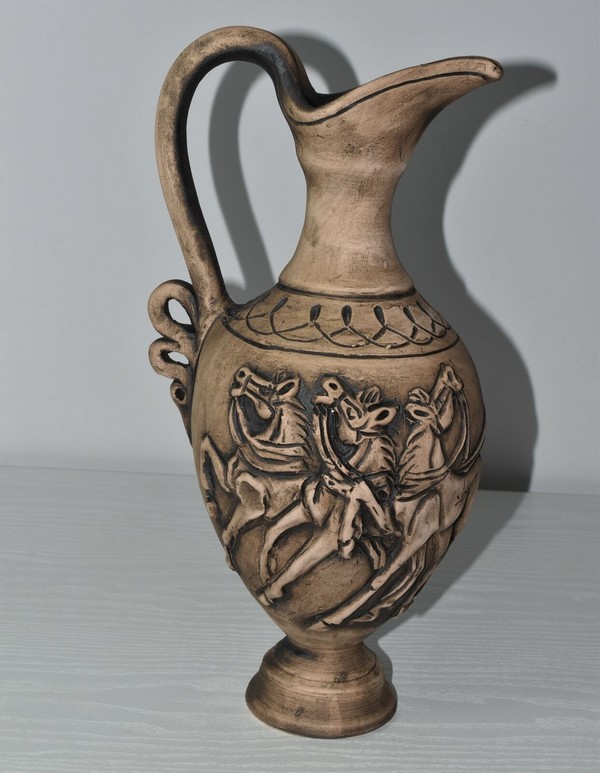 TH0001 Terracotta Hydrea Ancient Greek Vase Jug 12