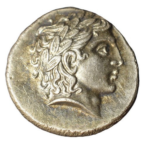 CSGDS0001 Stater Greek Coin Chalkidian League obverse