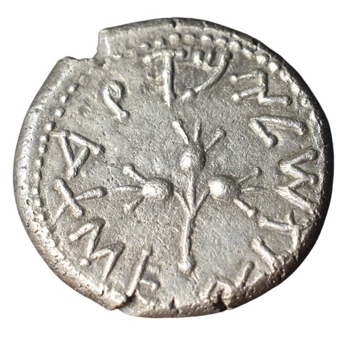 CSJS0016 Shekel Jewish Coin Half Shekel year 3 reverse