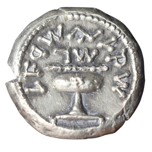 CSJS0019 Shekel Jewish Coin Shekel Year 3 obverse