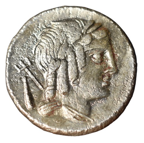 CSRD0195 Denarius Roman Coin Lucius Julius Bursio obverse